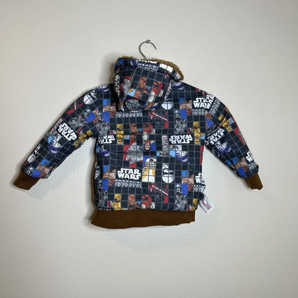 Disney Star‎ Wars Chewbacca Hoodie 3T Reversible Fuzzy Faux Fur Boys Costume